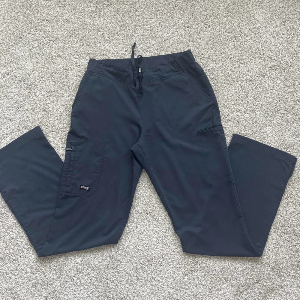 Women Grey Cargo Scrub Pants